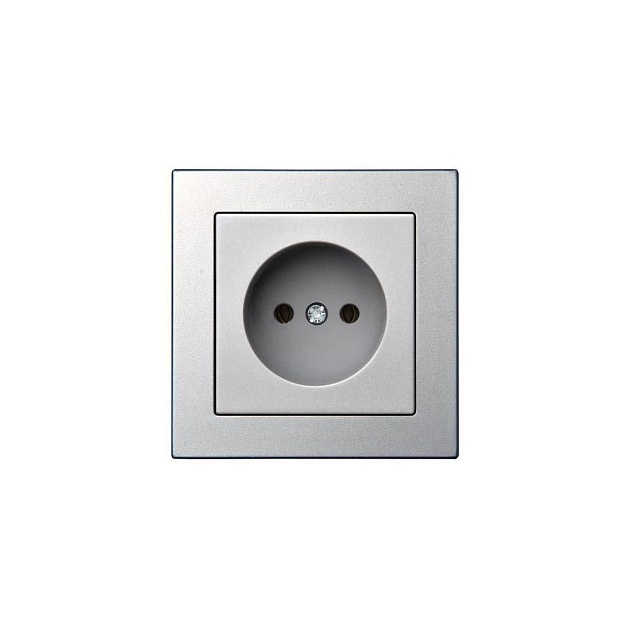 Розетка 2P Liregus Epsilon серебро 28-175 Фото № 