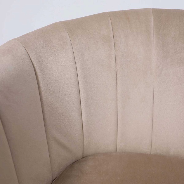 Поворотное кресло AksHome Melon бежевый велюр/черный 102945 Фото № 3