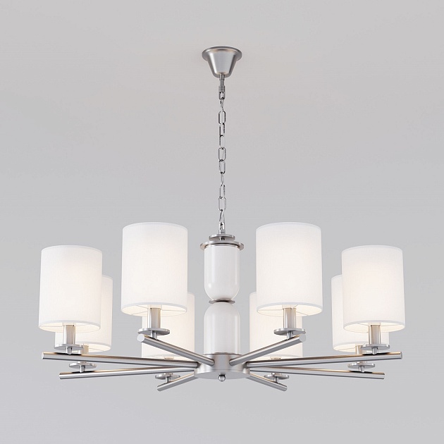 Подвесная люстра Eurosvet Caprera 60146/8 никель Фото № 