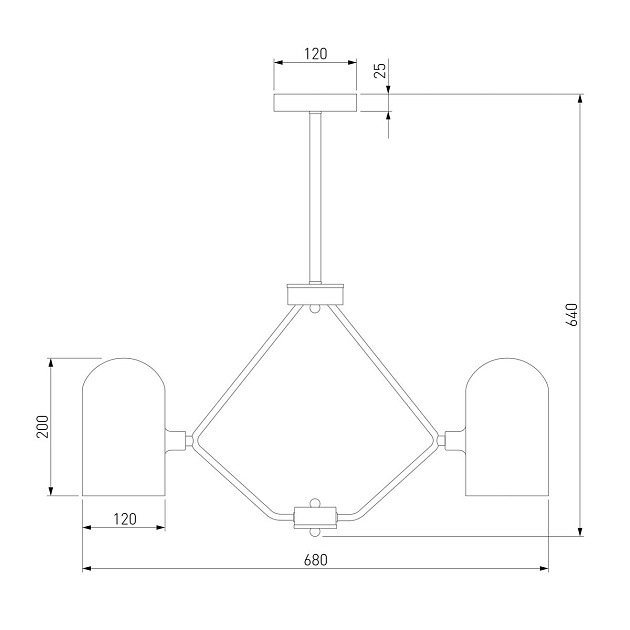 Подвесная люстра Eurosvet Bambola 60157/5 латунь Фото № 2