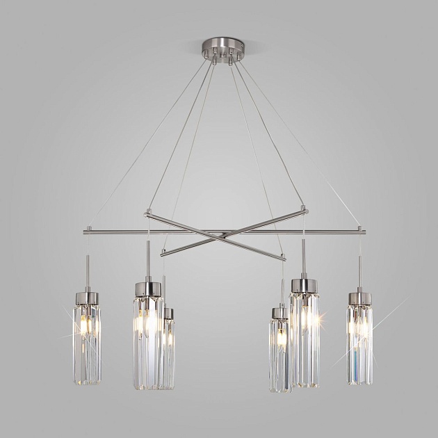 Подвесная люстра Eurosvet Gilian 60163/6 никель Фото № 
