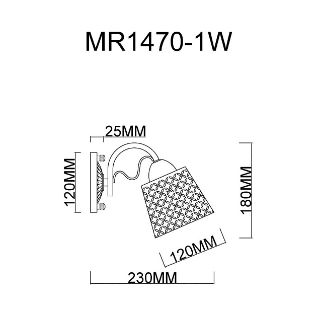 Бра MyFar Luiza MR1470-1W изображение 2 Бра MyFar Luiza MR1470-1W Фото № 2