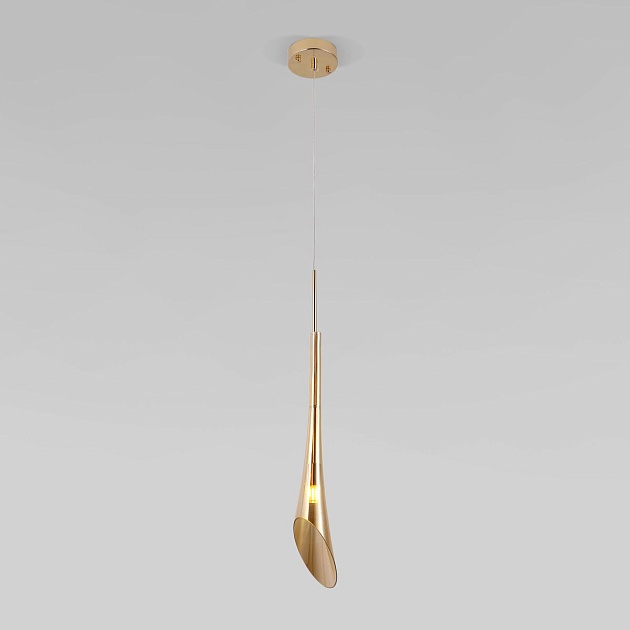 Подвесной светильник Eurosvet Folio 50224/1 янтарный Фото № 