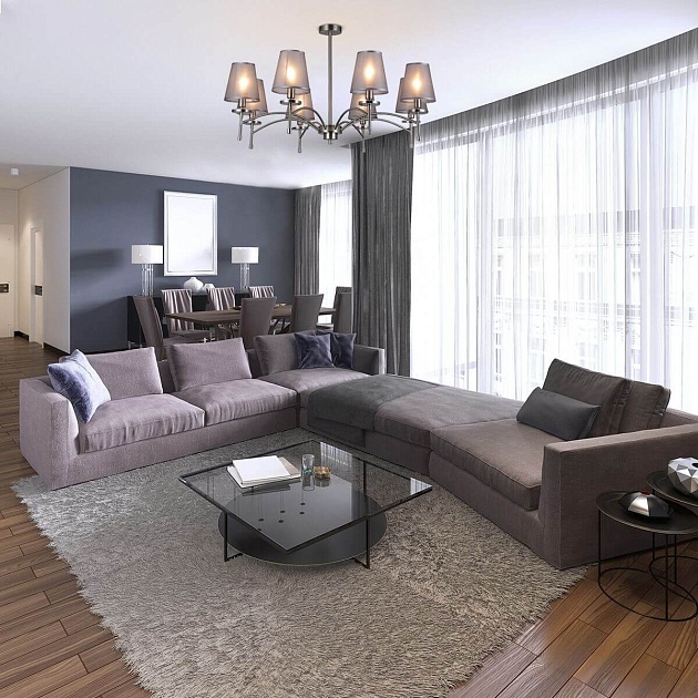 Подвесная люстра Escada Faith 694/8PL Nickel изображение 3 Подвесная люстра Escada Faith 694/8PL Nickel Фото № 3