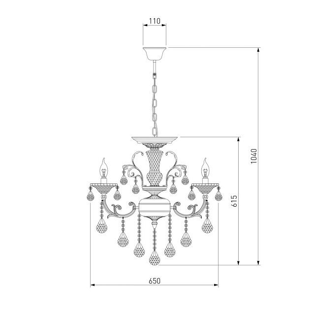 Подвесная люстра Bogates 278/6 Strotskis Фото № 2