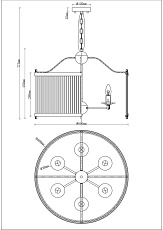 Подвесная люстра Moderli Sial V9070-6P 1