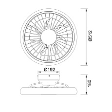 Потолочная светодиодная люстра-вентилятор Mantra TURBO 8232 1
