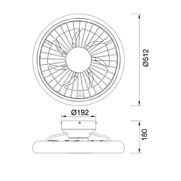 Потолочная светодиодная люстра-вентилятор Mantra TURBO 8232 Фото № 2