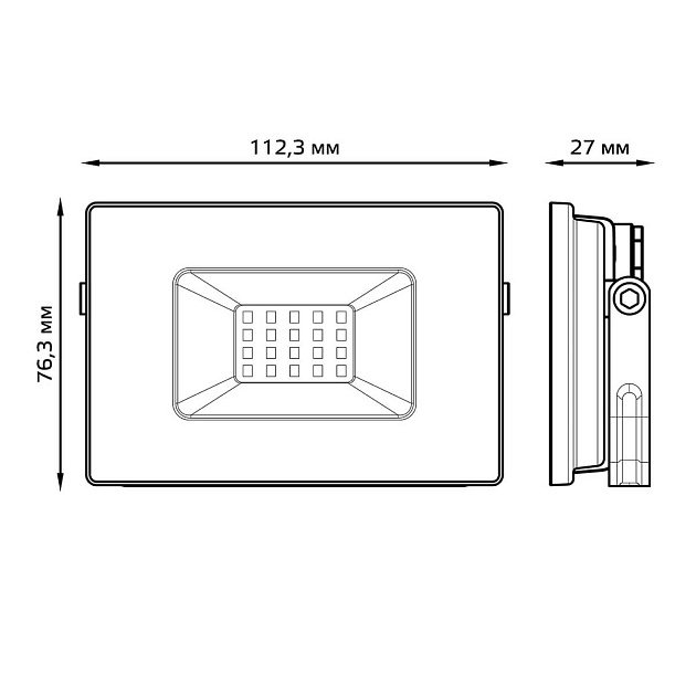 Прожектор светодиодный Gauss Elementary 20W 3000К 613527120 Фото № 3