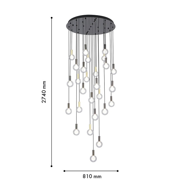 Подвесная светодиодная люстра Favourite Kula 4378-27P изображение 2 Подвесная светодиодная люстра Favourite Kula 4378-27P Фото № 2
