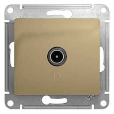 ТВ-розетка оконечная Systeme Electric Glossa титан GSL000491