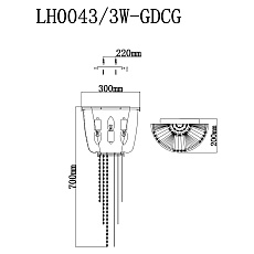 Настенный светильник Lumien Hall Лиссоне LH0043/3W-GDCG 4