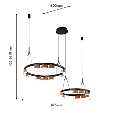 Подвесная светодиодная люстра Favourite Interline 4266-21P 1
