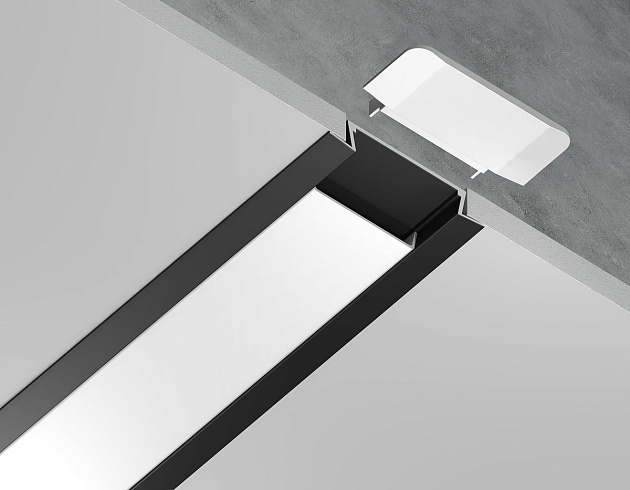 Встраиваемый профиль с рассеивателем Ambrella Illumination GP1100BK Фото № 3