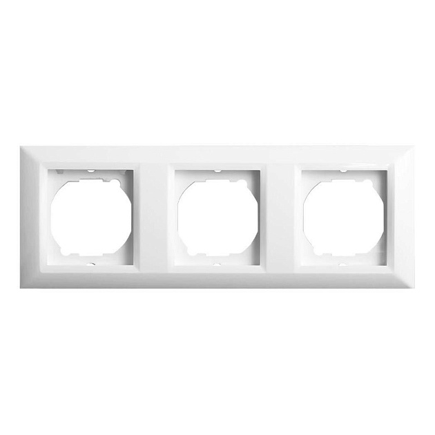 Рамка 3-постовая Vesta-Electric Roma белый FRM010301BEL изображение Рамка 3-постовая Vesta-Electric Roma белый FRM010301BEL Фото №