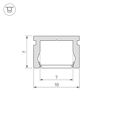 Профиль Arlight PIK-1007-2000 ANOD 023856 1