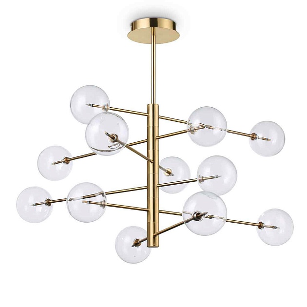 Подвесная люстра Ideal Lux Equinoxe SP12 Ottone Antico 200125 Фото № 