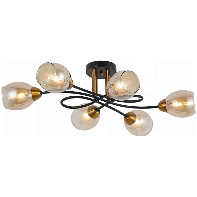 Потолочная люстра Illumico IL8263-6COU-79 BK GD изображение Потолочная люстра Illumico IL8263-6COU-79 BK GD Фото №