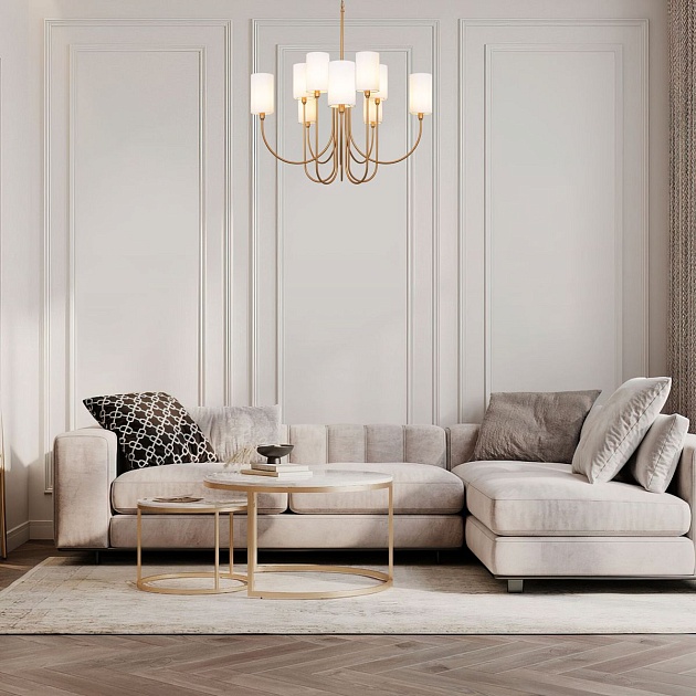 Подвесная люстра Eurosvet Abbey 60164/10 латунь Фото № 5