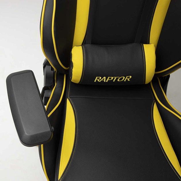Игровое кресло AksHome Raptor желтый + черный, экокожа 45722 изображение 11 Игровое кресло AksHome Raptor желтый + черный, экокожа 45722 Фото № 11