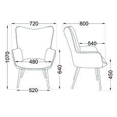 Кресло AksHome Kenzo белый, мех 89978 1