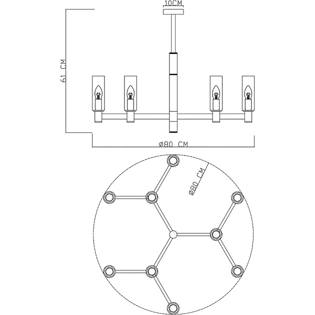 Подвесная люстра Divinare Barolo 2654/17 LM-9 Фото № 2