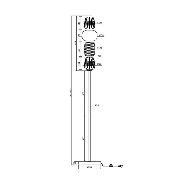 Торшер Maytoni Pattern MOD267FL-L32G3K Фото № 6