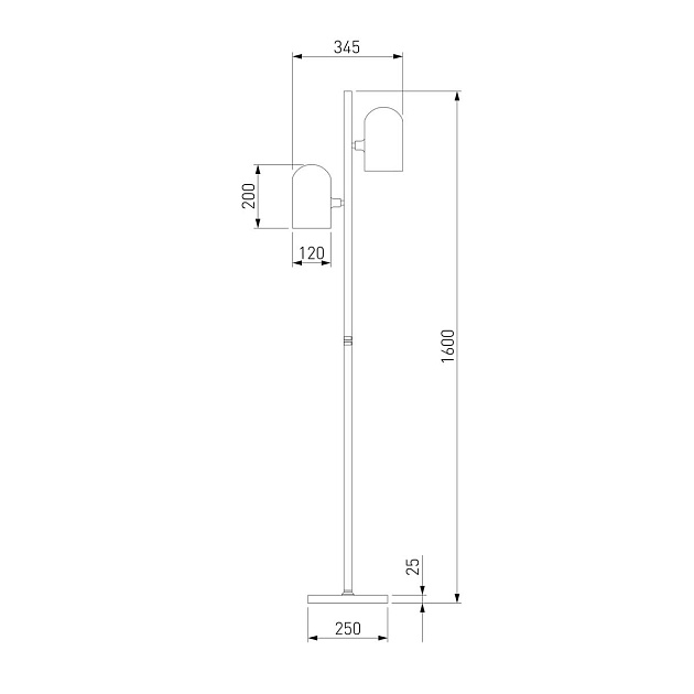 Торшер Eurosvet Bambola 01164/2 латунь Фото № 2
