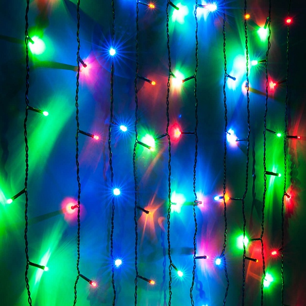 Светодиодная гирлянда Eurosvet занавес 230V 200-003 мульти Фото № 7