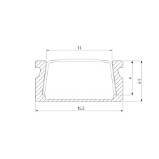 Профиль алюминиевый с рассеивателем Elektrostandard LL-2-ALP006 a053620 1