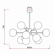 Подвесная люстра Rivoli Geba 4077-309 Б0047339 1