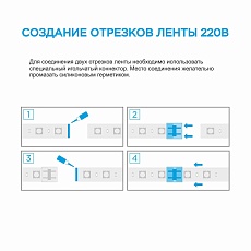 Светодиодная влагозащищенная лента Apeyron 6W/m 60LED/m 2835SMD теплый белый 50M 10-63 1