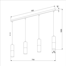 Подвесной светильник TK Lighting 4367 Elit Black 2