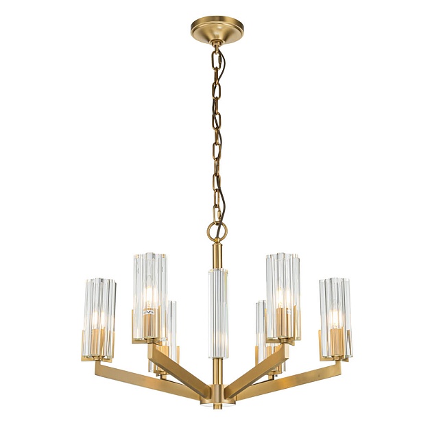 Подвесная люстра Belfast Malone 6035-6 BR CL изображение Подвесная люстра Belfast Malone 6035-6 BR CL Фото №