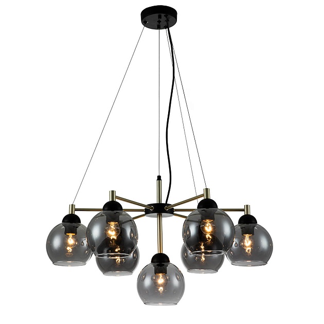 Подвесная люстра Indigo Grappoli 11029/7P Black V000216 изображение Подвесная люстра Indigo Grappoli 11029/7P Black V000216 Фото №