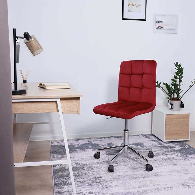 Поворотное кресло AksHome Fiji винный, велюр 70505 Фото № 4