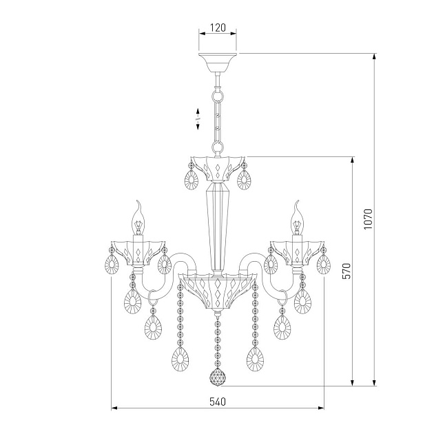 Подвесная люстра Bogates Lecce 309/5 Strotskis Фото № 2