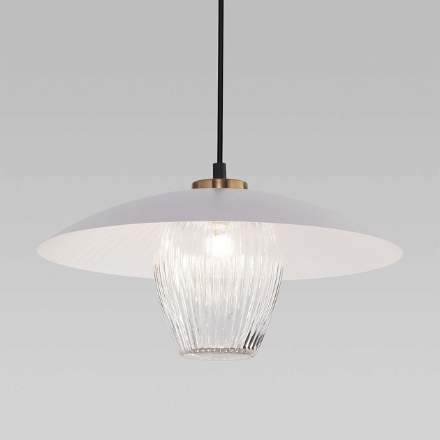 Подвесной светильник Eurosvet Kamari 50259/1 белый/прозрачный изображение 4 Подвесной светильник Eurosvet Kamari 50259/1 белый/прозрачный Фото № 4