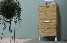 Тумба для обуви Калифорния Хигс ТО01 Дуб вотан/Белый 6008329901 2