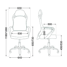 Офисное кресло AksHome Kyle черный, ткань 79328 1
