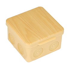 Коробка распаячная КМР-030-034 пылевлагозащищенная без мембранных вводов (100х100х55) светлое дерево EKF PROxima plc-kmr-030-034-s