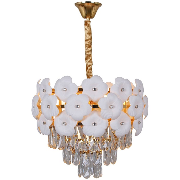 Подвесная люстра Illumico IL8139-5РLY-39 GD WT изображение Подвесная люстра Illumico IL8139-5РLY-39 GD WT Фото №