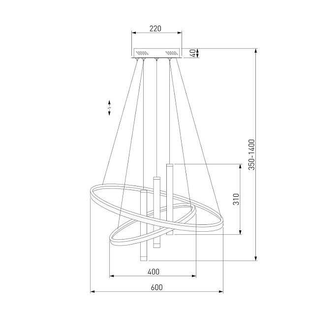 Подвесной светодиодный светильник Eurosvet Stroke 90270/3 черный изображение 2 Подвесной светодиодный светильник Eurosvet Stroke 90270/3 черный Фото № 2