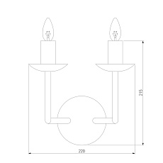 Бра Eurosvet Cariso 60150/2 хром 1