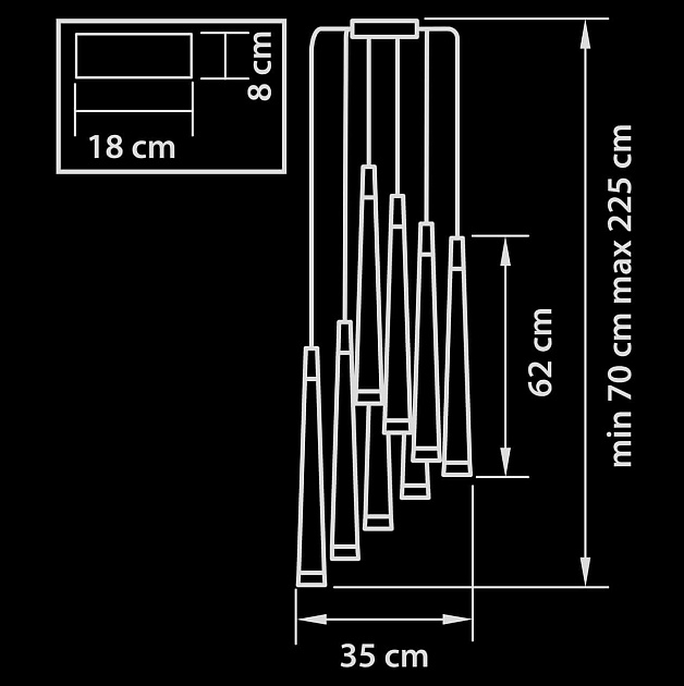 Каскадная люстра Lightstar Punto 807084 Фото № 2