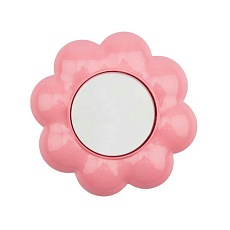 Выключатель одноклавишный KRANZ HAPPY Цветок скрытой установки, белый/розовый KR-78-0623