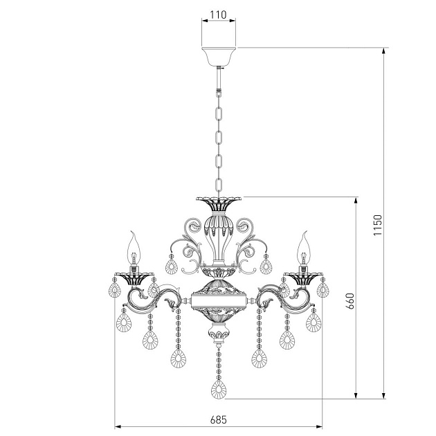 Подвесная люстра Bogates 294/8 Strotskis Фото № 2