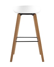 Барный стул Stool Group LIBRA белый с ПУ подушкой деревян. ножки 8319B WHITE 2