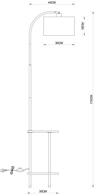 Торшер Arte Lamp Combo A4055PN-1BK Фото № 2