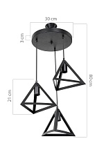 Подвесная люстра Toplight Cherise TL1605H-03BK 3